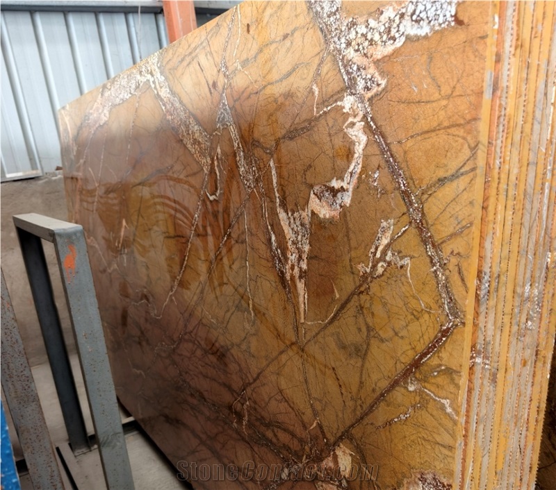 Kungfu Stone Rainforest Golden Coffee Marble Slabs