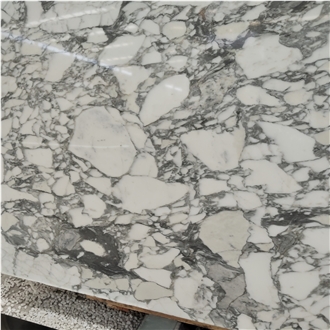 Kungfu Stone Supply White Arabascato Marble Slabs