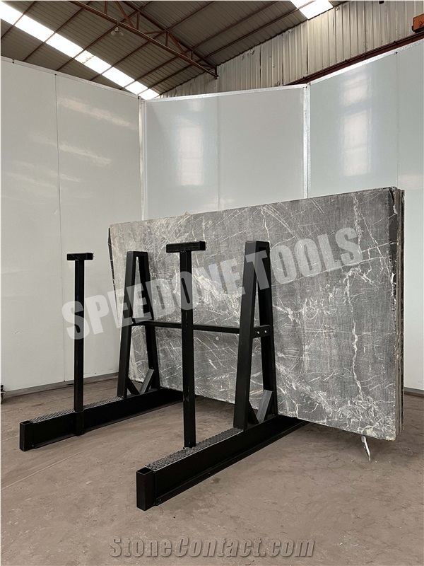 H Steel A-Frame Rack For Granite Mable Quartz Slabs