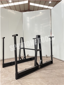 H Steel A-Frame Rack For Granite Mable Quartz Slabs