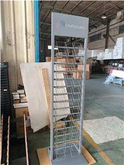 Gray Display Rack  Logo Flatbed Printing