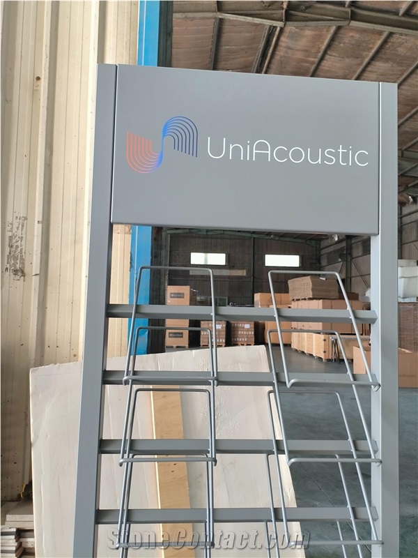 Gray Display Rack  Logo Flatbed Printing