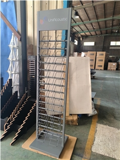 Gray Display Rack  Logo Flatbed Printing