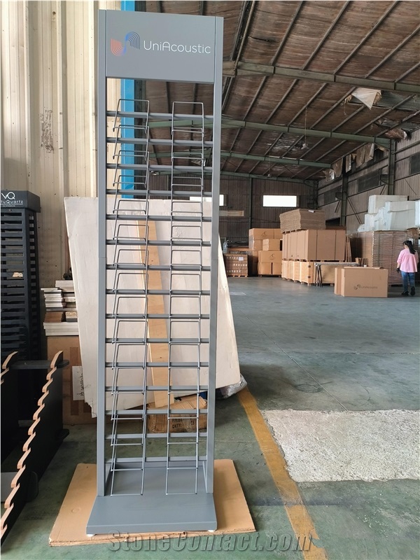 Gray Display Rack  Logo Flatbed Printing