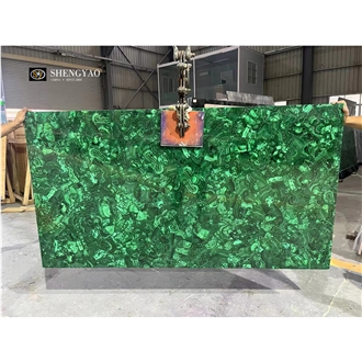 Large Size Green Malachite Semiprecious Stone Slabs