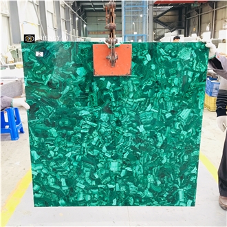 Large Size Green Malachite Semiprecious Stone Slabs