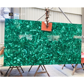 Large Size Green Malachite Semiprecious Stone Slabs
