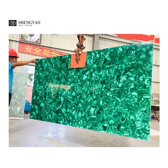 Large Size Green Malachite Semiprecious Stone Slabs