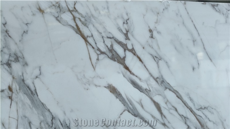 Artificial Calacatta Gold Printed Quartz Slabs