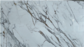 Artificial Calacatta Gold Printed Quartz Slabs
