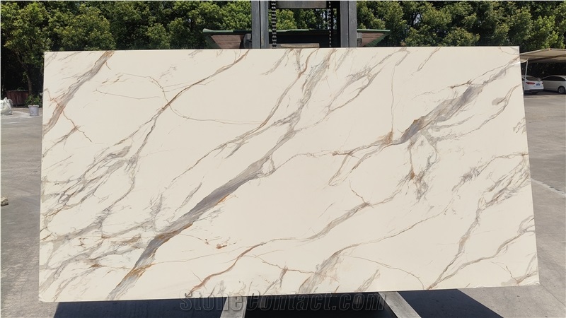 Calacatta Gold Printed Artificial Quartz Slabs