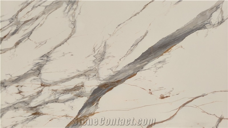 Calacatta Gold Printed Artificial Quartz Slabs