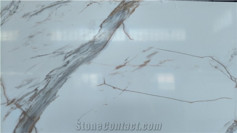 Calacatta Gold Printed Artificial Quartz Slabs