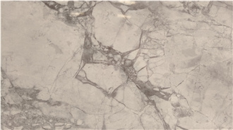 Marble Effect Full Body Grey Printed Quartz Slabs