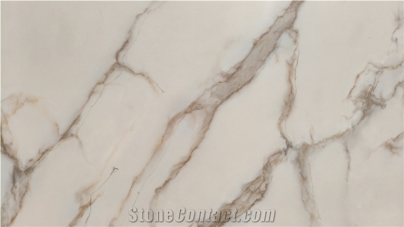 Printed Calacatta Gold Quartz Slabs