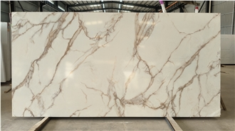 Printed Calacatta Gold Quartz Slabs