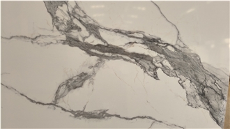 Printing Full Body Calacatta Quartz Slabs