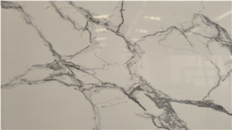 Printing Full Body Calacatta Quartz Slabs