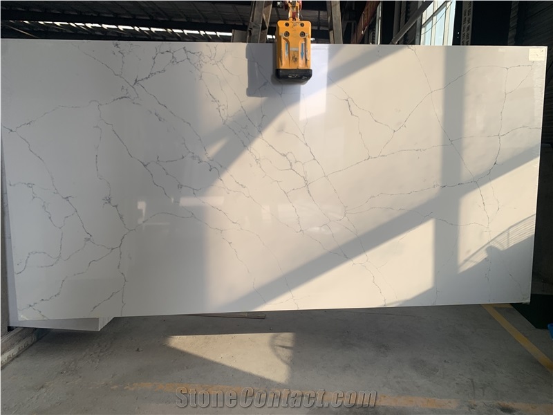 1408 Calacatta White Quartz Slabs