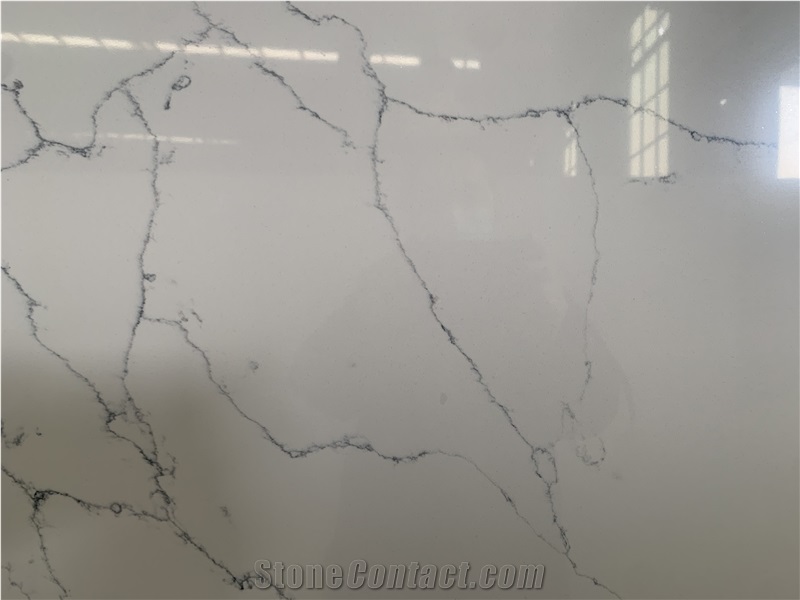 1408 Calacatta White Quartz Slabs
