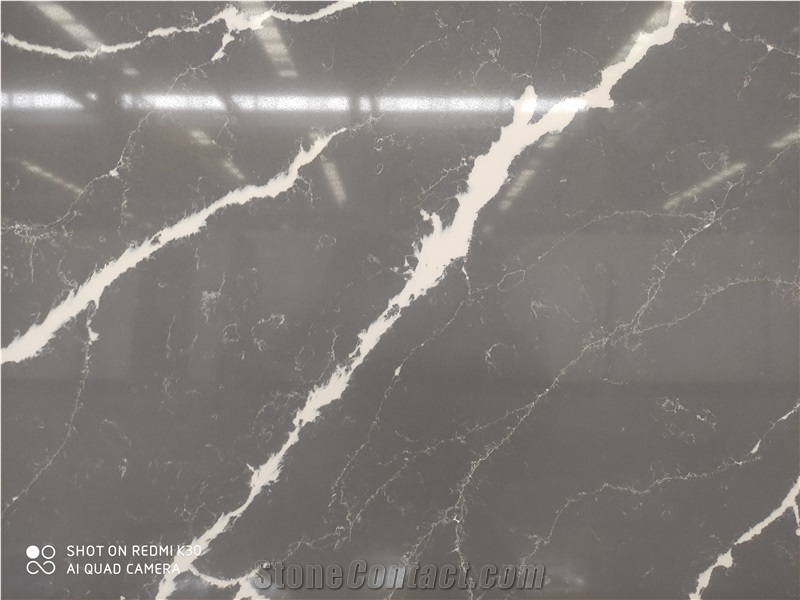 1415 Calacatta Quartz Slabs Black Stone