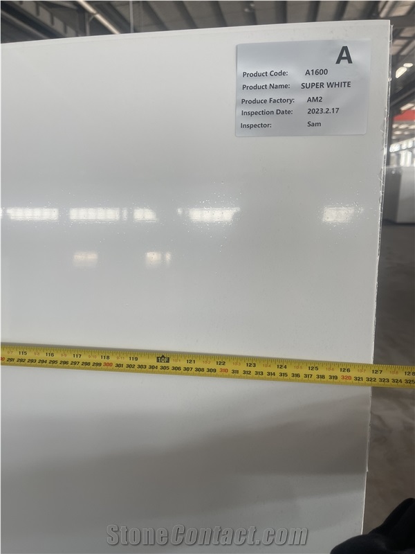 1600 Super White Quartz Slabs