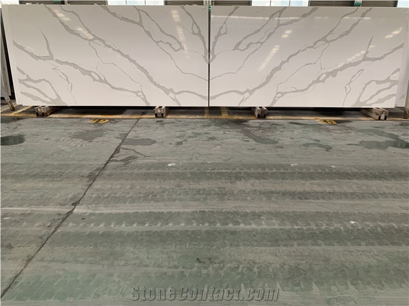 1804B Callacatta White Artificial Stone Slabs