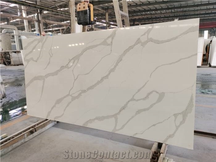1804B Callacatta White Artificial Stone Slabs