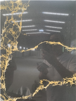1807K Calacatta Black Quartz Slabs