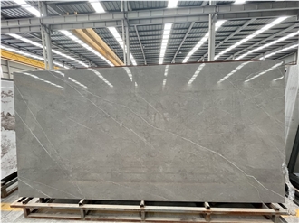 Armani Light Grey Glossy Polished Sintered Stone Slabs
