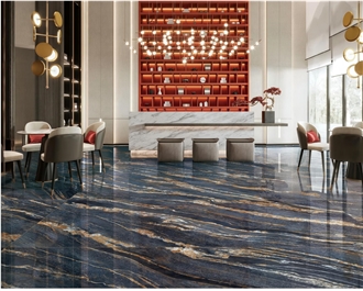Golden Silk Polished Sintered Stone Slabs With 3200*1600*12Mm