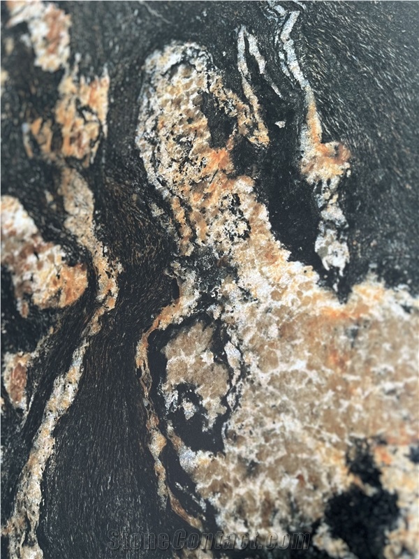 Golden Silk Sintered Stone Slabs JPA1632CY0015N Black