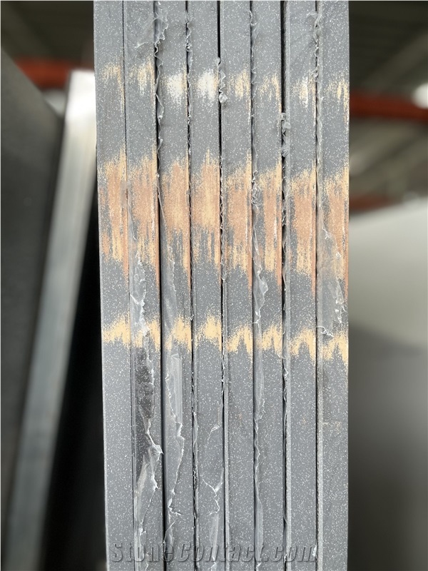 Golden Silk Sintered Stone Slabs JPA1632CY0015N Black
