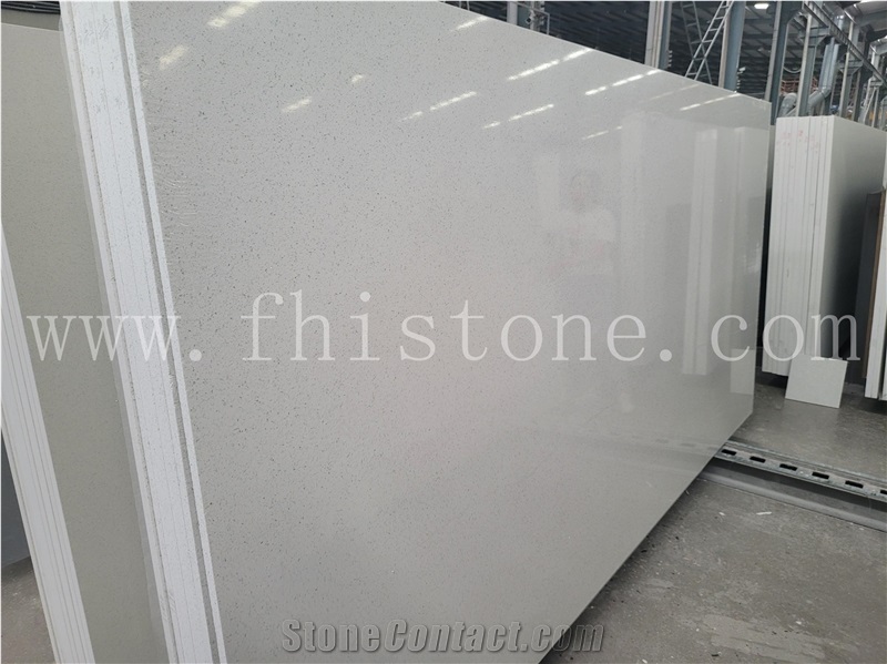 Galaxy White Quartz Solid Surface Quartz Slabs
