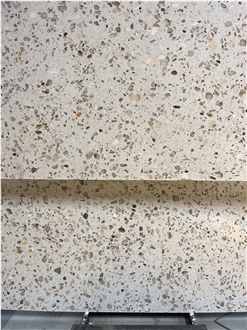 Light Transmitting Beige Terrazzo Slabs