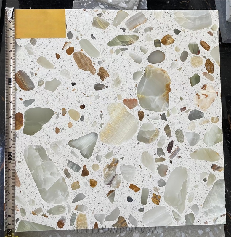 Light Transmitting Terrazzo Slab Tile Hotsale Terrazzo Tiles