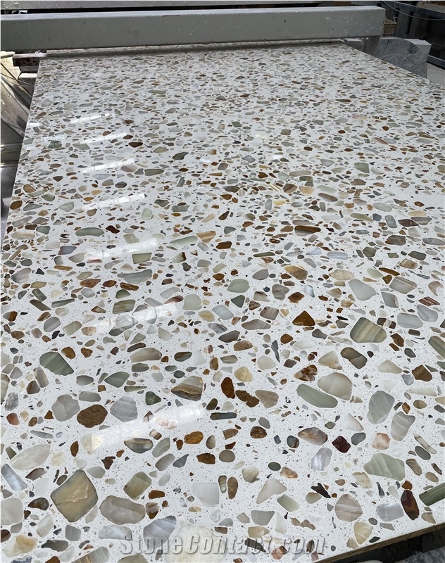 Light Transmitting Terrazzo Slab Tile Hotsale Terrazzo Tiles
