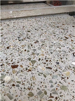 Light Transmitting Terrazzo Tile Slab  Cement Wall And Floor Tiles