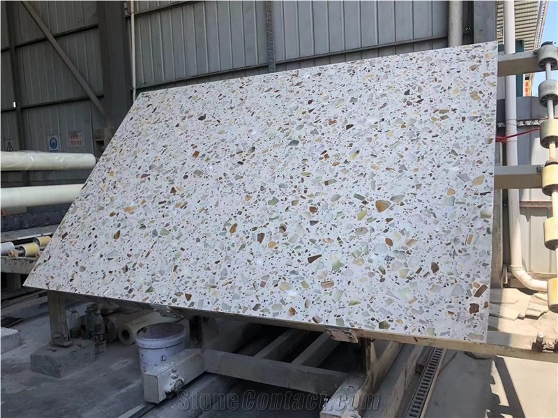 Light Transmitting Terrazzo Tile Slab  Cement Wall And Floor Tiles