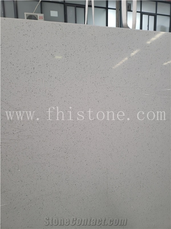 Sparkle White Galaxy Quartz 2Cm Slabs