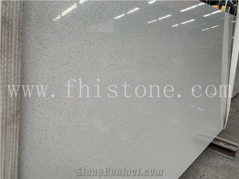 White Galaxy Jumbo Quartz Slabs