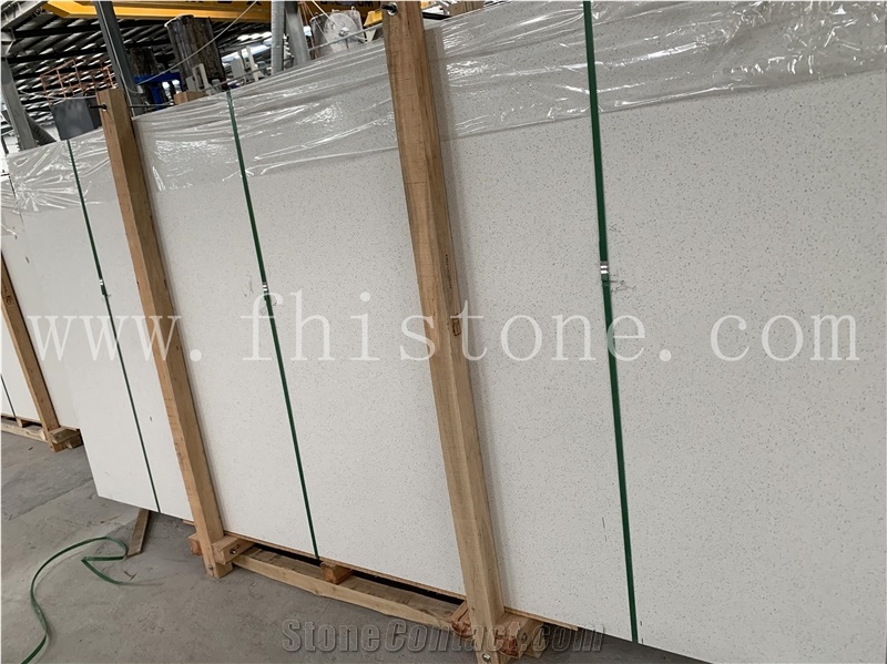 White Galaxy Jumbo Quartz Slabs