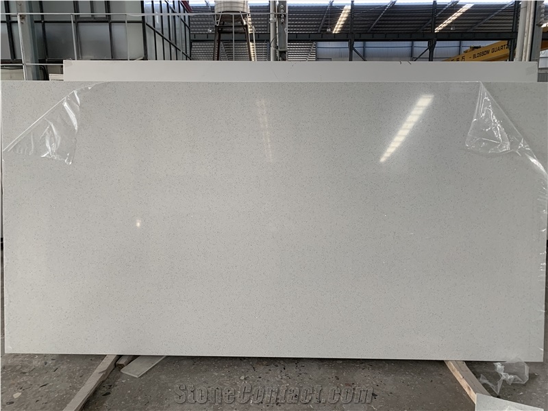 White Galaxy Quartz Sparkle White Wholesale Quartz Slabs
