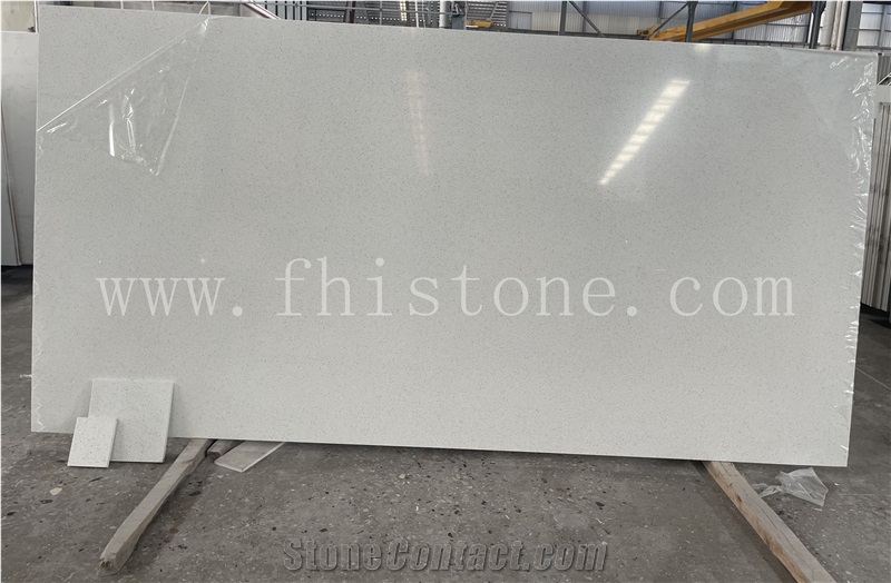 White Galaxy Quartz Sparkle White Wholesale Quartz Slabs