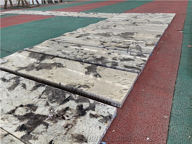 Alatas White Granite Aluminum Backing Honeycomb Panels