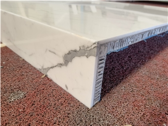 Calacatta White Marble Aluminated Honeycomb Panels