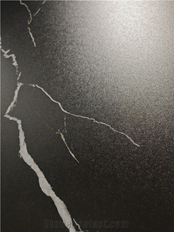 China Sahara Noir Black Matt 15Mm Porcelain Slabs