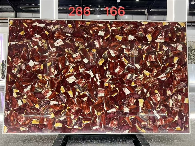 Green Agate Semiprecious Stone Slab