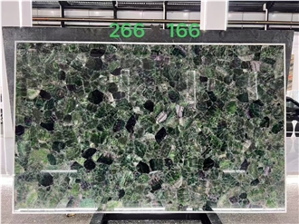 Green Agate Semiprecious Stone Slab