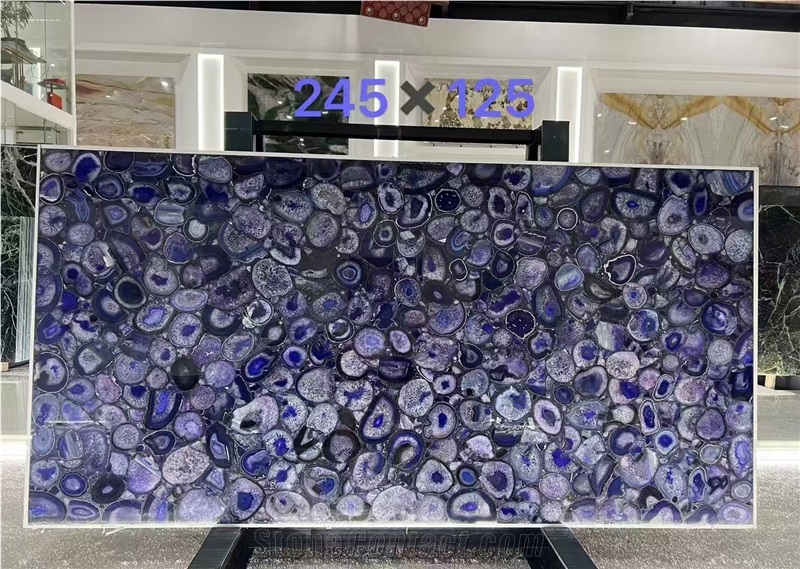 Green Agate Semiprecious Stone Slab
